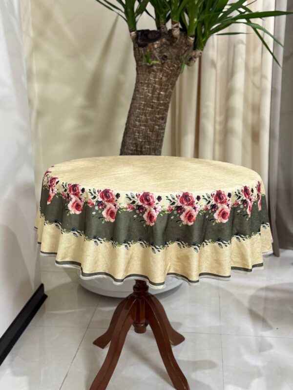 رومیزی گرد طرح پیچک - Image 4