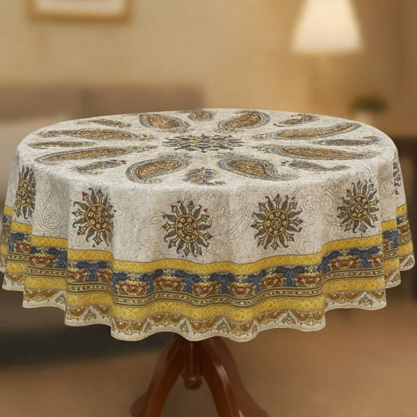 رومیزی گرد طرح ترمه